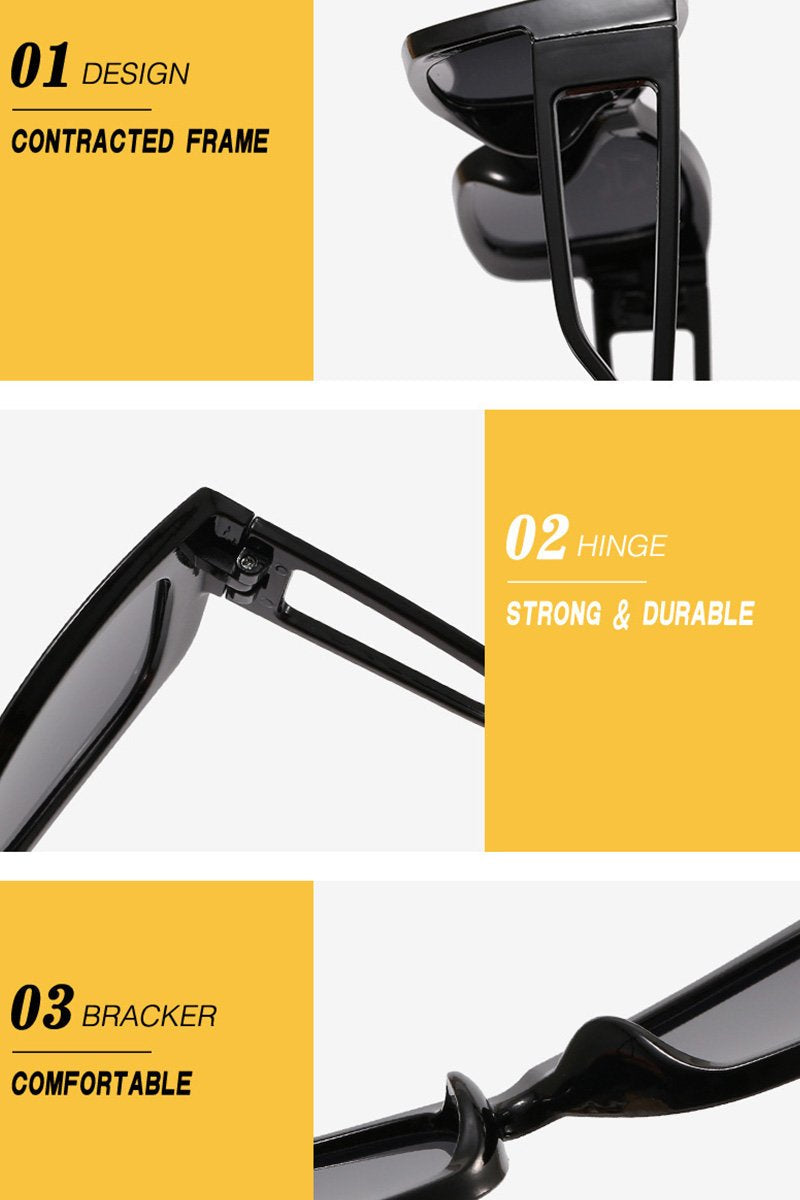 LAYERED FRAME CAT EYE SUNGLASSES