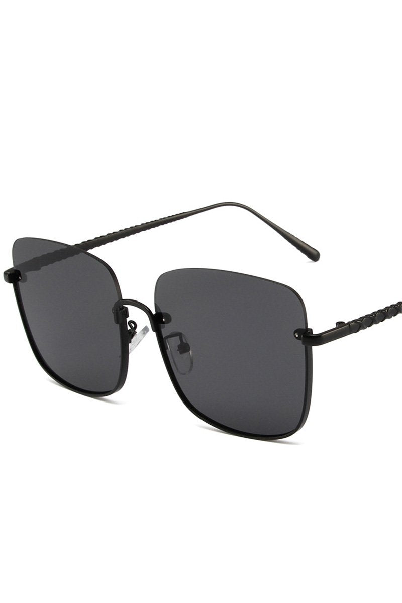HALF FRAME SQUARE FASHION SUNGLASSES