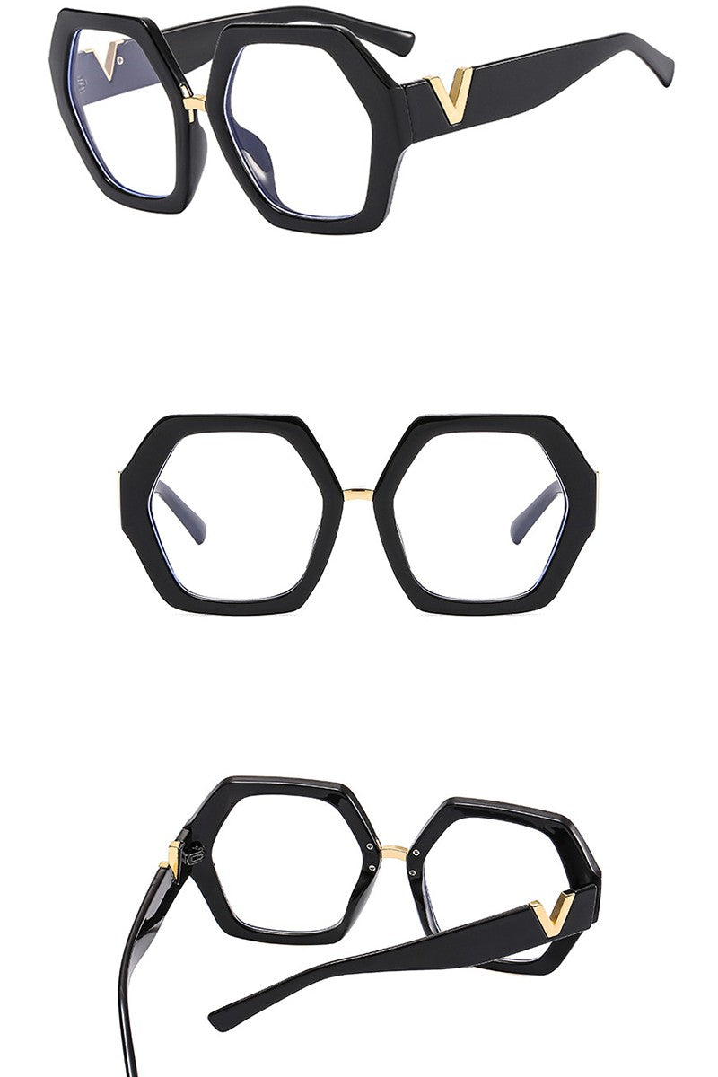 WOMEN GEOMETRIC FRAME EYEGLASSES