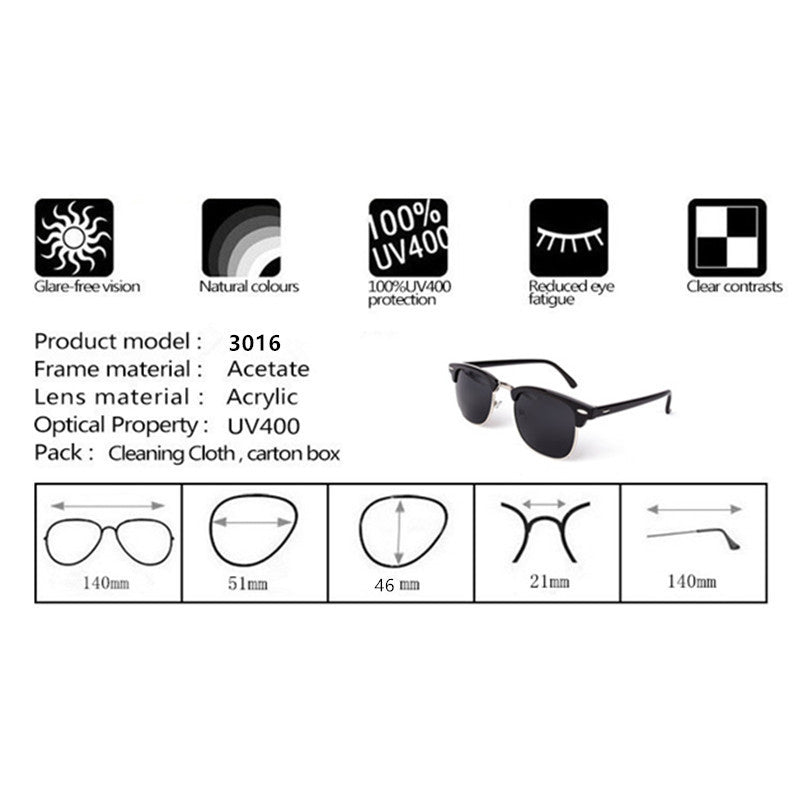 Half Metal Sunglasses